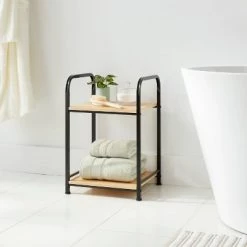 Wood Tub Table Black Metal - Brightroom™