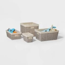 17" x 12" x 8" Large Woven Twisted Paper Rope Tapered Basket Gray - Brightroom™ 7 17" x 12" x 8" Large Woven Twisted Paper Rope Tapered Basket Gray - Brightroom™ -Brightroom shop GUEST 054d99f6 5bc4 4b73 87f9 e39da675c247