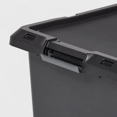12gal Medium Latching Storage Tote Black - Brightroom™ 4 12gal Medium Latching Storage Tote Black - Brightroom™ - Image 2
