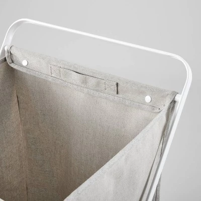 Folding X-Frame Hamper Matte White - Brightroom™ 4 Folding X-Frame Hamper Matte White - Brightroom™ - Image 2