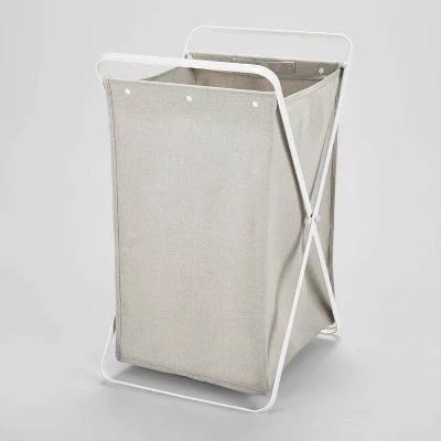 Folding X-Frame Hamper Matte White - Brightroom™ 6 Folding X-Frame Hamper Matte White - Brightroom™ - Image 4