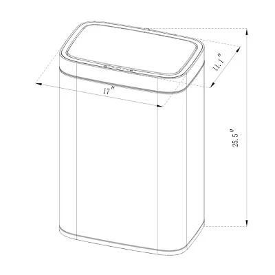 Motion Wastebasket with Liner - Brightroom™ 5 Motion Wastebasket with Liner - Brightroom™ - Image 3