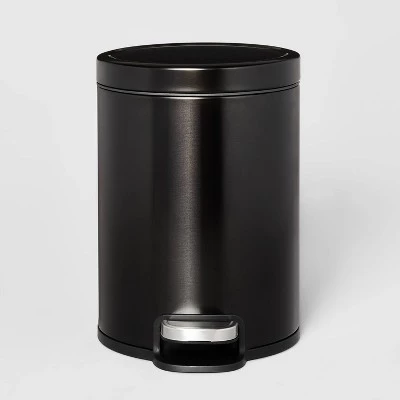 5L Round Step Trash Can - Brightroom™ Black 7 5L Round Step Trash Can - Brightroom™ Black - Image 5