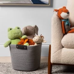 13" Decorative Coiled Rope Basket - Brightroom™ Cream