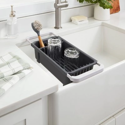 Over the Sink Dish Drainer Gray - Brightroom™ 3 Over the Sink Dish Drainer Gray - Brightroom™