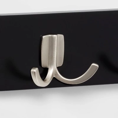 Modern Octopus 4 Rail Nickel Hooks Black - Brightroom™ 4 Modern Octopus 4 Rail Nickel Hooks Black - Brightroom™ - Image 2