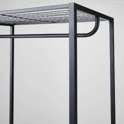 Two Shelf Wardrobe Black Metal with Natural Wood - Brightroom™ 5 Two Shelf Wardrobe Black Metal with Natural Wood - Brightroom™ -Brightroom shop GUEST 1a844317 26ac 4558 a0d2 742829984a25