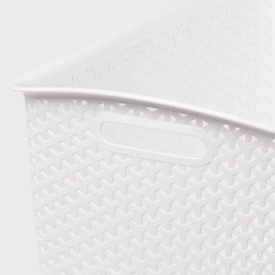 Y-Weave Jumbo Decorative Storage Basket White - Brightroom™ 4 Y-Weave Jumbo Decorative Storage Basket White - Brightroom™ - Image 2