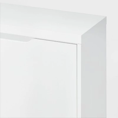 Laminate Pivot Open Shoe Cabinet White - Brightroom™ 4 Laminate Pivot Open Shoe Cabinet White - Brightroom™ - Image 2