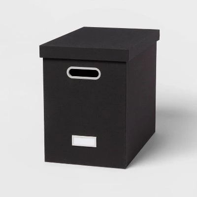 Canvas Hanging File Organizer with Lid - Brightroom™ Black 5 Canvas Hanging File Organizer with Lid - Brightroom™ Black - Image 3