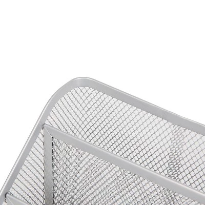 Mesh Medium Desktop Organizer Silver - Brightroom™ 4 Mesh Medium Desktop Organizer Silver - Brightroom™ - Image 2