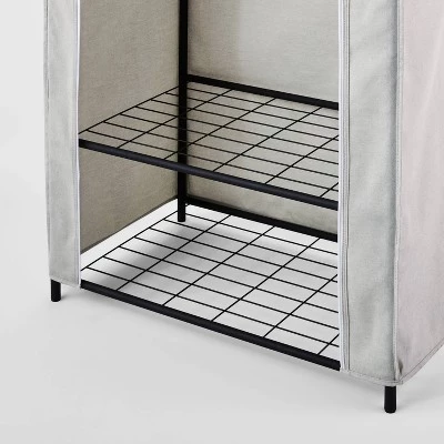 30" Double Rod Fabric Covered Wardrobe - Brightroom™ 5 30" Double Rod Fabric Covered Wardrobe - Brightroom™ - Image 3