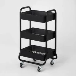 3 Tier Metal Utility Cart - Brightroom™ Black 11 3 Tier Metal Utility Cart - Brightroom™ Black -Brightroom shop GUEST 22276990 d580 4374 ad13 07604bb70246