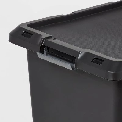19gal Large Latching Storage Tote Black - Brightroom™ 4 19gal Large Latching Storage Tote Black - Brightroom™ - Image 2
