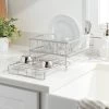 Space Saver Steel Dish Rack with Utensil Tray Matte Nickel - Brightroom™ 2 Space Saver Steel Dish Rack with Utensil Tray Matte Nickel - Brightroom™ -Brightroom shop GUEST 23df4458 f528 4592 89ec 2dc821a5090e