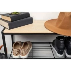 3 Tier Shoe Rack Black Metal with Natural Wood - Brightroom™ 19 3 Tier Shoe Rack Black Metal with Natural Wood - Brightroom™ -Brightroom shop GUEST 25c02cd7 83d7 43ab b1c5 e81b1f1b8427
