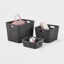 Felt Basket with Stitching - Brightroom™ Dark Gray 7 Felt Basket with Stitching - Brightroom™ Dark Gray -Brightroom shop GUEST 28a9503f a4a1 4ba4 a7de 0e2505b67450