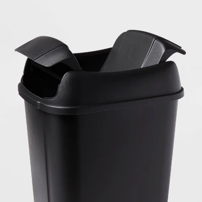 13.3gal Pivot Lid Waste Can Black - Brightroom™ 4 13.3gal Pivot Lid Waste Can Black - Brightroom™ - Image 2
