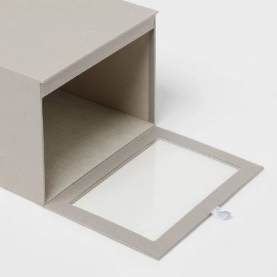 Hardside Fabric Front Open Bin Gray - Brightroom™ 4 Hardside Fabric Front Open Bin Gray - Brightroom™ - Image 2