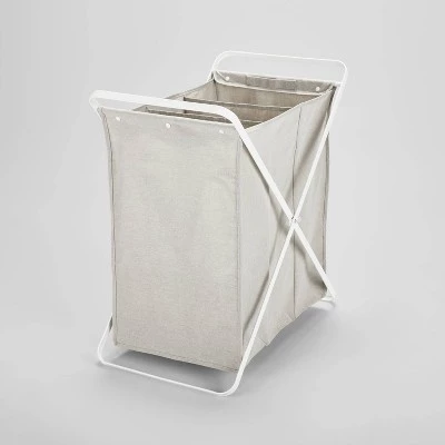 Folding X-Frame Hamper Matte White - Brightroom™ 7 Folding X-Frame Hamper Matte White - Brightroom™ - Image 5