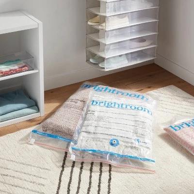 3pc Cube Compression Bags Set Clear - Brightroom™ 3 3pc Cube Compression Bags Set Clear - Brightroom™