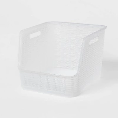 Wave Open Front Bin - Brightroom™ White 4 Wave Open Front Bin - Brightroom™ White - Image 3