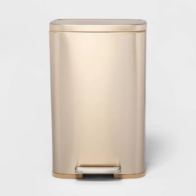 45L Rectangular Step Trash Can - Brightroom™ Gold 9 45L Rectangular Step Trash Can - Brightroom™ Gold - Image 7