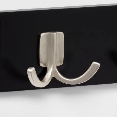 Modern Octopus 5 Rail Nickel Hooks Black - Brightroom™ 4 Modern Octopus 5 Rail Nickel Hooks Black - Brightroom™ - Image 2