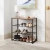 4 Tier Shoe Rack Black Metal with Natural Wood - Brightroom™ 2 4 Tier Shoe Rack Black Metal with Natural Wood - Brightroom™ -Brightroom shop GUEST 3bdfbf84 9c6c 49cf 9810 7a0a400060fc