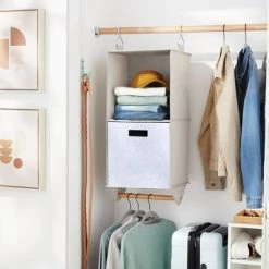 Two Shelf Hanging Closet with Hanging Rod - Brightroom™ 7 Two Shelf Hanging Closet with Hanging Rod - Brightroom™ -Brightroom shop GUEST 419cd4d6 edaf 49ae 8a21 b3509e01aeb6