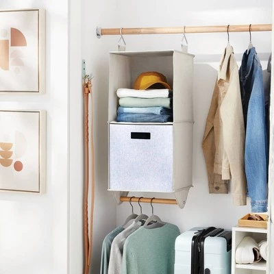 Two Shelf Hanging Closet with Hanging Rod - Brightroom™ 5 Two Shelf Hanging Closet with Hanging Rod - Brightroom™ - Image 3