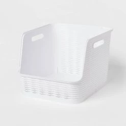 Wave Open Front Bin - Brightroom™ White 12 Wave Open Front Bin - Brightroom™ White -Brightroom shop GUEST 449363c1 bf6c 446b b92c 0a25c58368a2