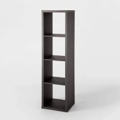 4 Cube Vertical Organizer - Brightroom™ White - Black Oak