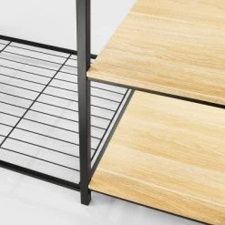 Freestanding Wardrobe Black Metal with Natural Wood - Brightroom™ 5 Freestanding Wardrobe Black Metal with Natural Wood - Brightroom™ -Brightroom shop GUEST 48b66d05 ed3a 402b 9089 5c184a5fbb96