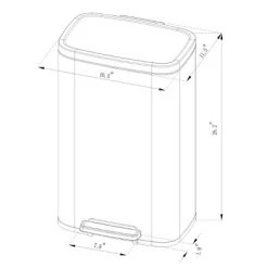 45L Rectangular Step Trash Can - Brightroom™ Gold 11 45L Rectangular Step Trash Can - Brightroom™ Gold -Brightroom shop GUEST 4a2ac669 6c4c 4843 a3d3 992611e508bc