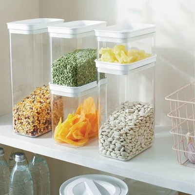 5pc Airtight Canister Set White - Brightroom™ 3 5pc Airtight Canister Set White - Brightroom™