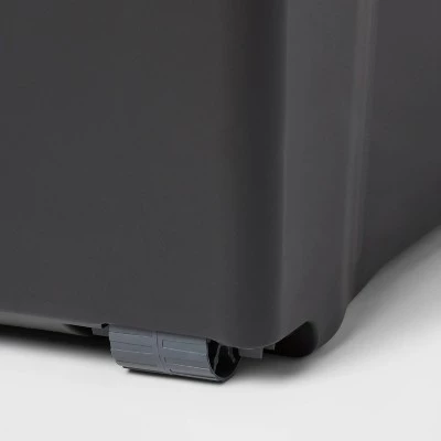 32gal XL Wheeled Latching Storage Tote Black - Brightroom™ 5 32gal XL Wheeled Latching Storage Tote Black - Brightroom™ - Image 3