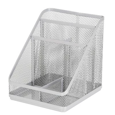 Mesh Medium Desktop Organizer Silver - Brightroom™ 3 Mesh Medium Desktop Organizer Silver - Brightroom™