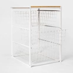 3 Drawer Organizer - Brightroom™ Black Metal With Natural Wood -Brightroom shop GUEST 51fbd5a6 80f4 40e2 a023 e4a9faaba077