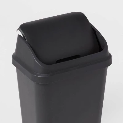7.8gal Swing Top Waste Can Black - Brightroom™ 4 7.8gal Swing Top Waste Can Black - Brightroom™ - Image 2