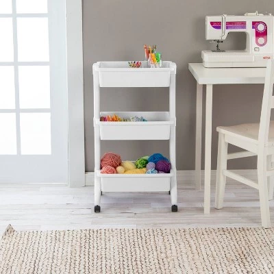 3 Tier Utility Cart White - Brightroom™ 5 3 Tier Utility Cart White - Brightroom™ - Image 3
