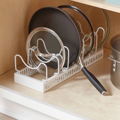 Metal Adjustable Lid and Pan Organizer White - Brightroom™ 3 Metal Adjustable Lid and Pan Organizer White - Brightroom™