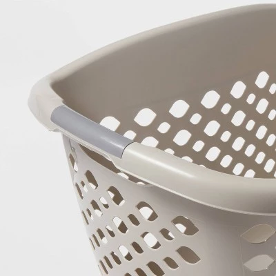 1.8bu Hip Hugger Laundry Basket Gray - Brightroom™ 4 1.8bu Hip Hugger Laundry Basket Gray - Brightroom™ - Image 2