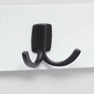 Modern Octopus 5 Rail Matte Black Hooks White - Brightroom™ 4 Modern Octopus 5 Rail Matte Black Hooks White - Brightroom™ - Image 2