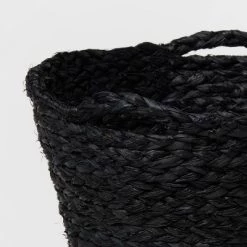 Round Braided Rafia Basket Black - Brightroom™ 5 Round Braided Rafia Basket Black - Brightroom™ -Brightroom shop GUEST 607523cd cdef 463b 83ea 90679dd20840