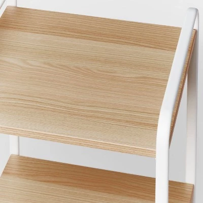 Tall Wood Bath Storage Tower White Metal - Brightroom™ 4 Tall Wood Bath Storage Tower White Metal - Brightroom™ - Image 2