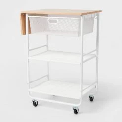Metal Storage Cart with Mesh Drawer and Wood Top - Brightroom™ White 8 Metal Storage Cart with Mesh Drawer and Wood Top - Brightroom™ White -Brightroom shop GUEST 6a3f4f1c bcb3 4ae4 9689 38ee247e03c3