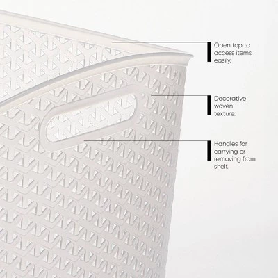 Y-Weave Jumbo Decorative Storage Basket Translucent - Brightroom™ 5 Y-Weave Jumbo Decorative Storage Basket Translucent - Brightroom™ - Image 3