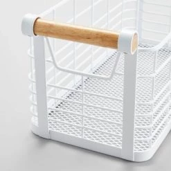 Rectangular Wire Natural Wood Handles Basket - Brightroom™ White 6 Rectangular Wire Natural Wood Handles Basket - Brightroom™ White -Brightroom shop GUEST 6ee0845f f0bc 4a76 899e 9da95001747c