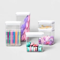 5pc Airtight Canister Set White - Brightroom™ 7 5pc Airtight Canister Set White - Brightroom™ -Brightroom shop GUEST 75a906c5 1fe8 4010 80cc f98d2478457d